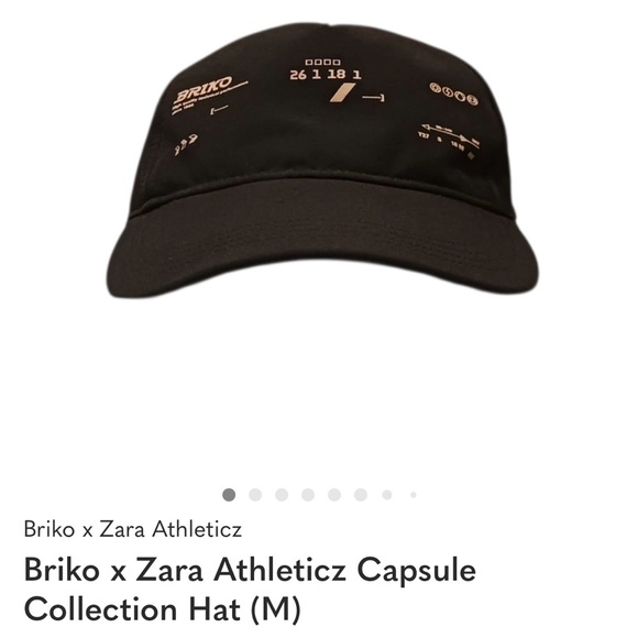 Rare NWT Briko x Zara Athleticz Capsule Collection Black Baseball Golf Cap Hat